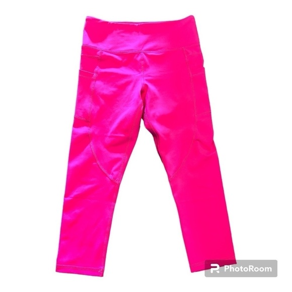 Zyia active hot pink cropped capri pocketed leggings 6-8 - Picture 2 of 7